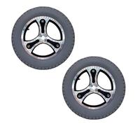 12 1/2x2 1/4 Replacement Wheels for Electric Wheelchair, Set of 2 Pneumatic Wheelchair Rear, Anti-Slip Wheel Replacement Tire(Grey)