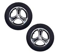 12 1/2x2 1/4 Replacement Wheels for Electric Wheelchair, Set of 2 Pneumatic Wheelchair Rear, Anti-Slip Wheel Replacement Tire(Black)