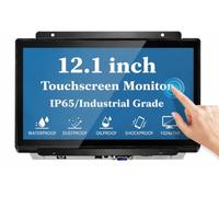 12.1" Open Frame Capacitive Touch Screen Monitor, 1024x768 Resolution, VES Panel Mount, for Kiosk, Automation, POS, Vending, HMI and Digital Signage 7x24h Work