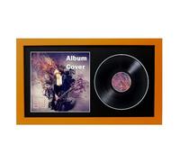 12" / 10" / 7" Double Vinyl LP Record and Album Cover Frame BLACK Mount Memorabilia Wall Display (Orange, 72L x 40Wcm 12" Vinyl)