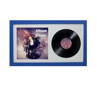 12" / 10" / 7" Double Vinyl LP Record and Album Cover Frame Memorabilia Wall Display (Blue, 12")