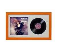 12" / 10" / 7" Double Vinyl LP Record and Album Cover Frame Memorabilia Wall Display (Orange, 10")