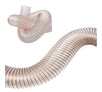 12 10 8 6 2 Inch PU Dust Collection Hose Puncture Resistant Dust Collector | Clear Vacuum Hose Extension For Woodworking Shop/Dryer/Power Tool, Copper Wire Helix(1m/3.28ft,180mm-7.1in)
