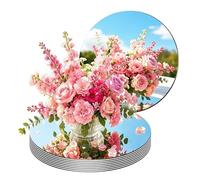 12" 10PCS Round Mirrors for Centerpieces, Circle Mirror Centerpieces for Tables, Acrylic Mirror Tiles for Wall Table Wedding Centerpieces Mirror Plates for Candle Birthday Decorations DIY Craft