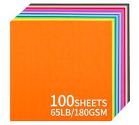 12"×12" Coloured Cardstock 20 Colours 100 Sheets 180gsm/65lb Card Paper