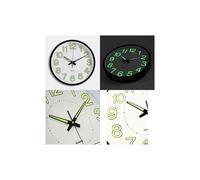 12" 12 Inch Luminous Wall Clock Glow In The Dark Silent Quartz Indoor/Outdoor Green Noctilucent