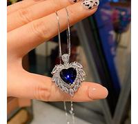 12 * 12mm Heart-Shaped Tourmaline Emerald Ruby Pendant Necklace for Women Jewelry
