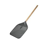 12/13/14 inch Hard Anodized Pizza Peel Perforated Pizzas Shovel Retangular Pizza Paddle with Wood Handle(13 inch 90cm)