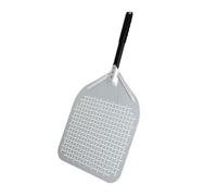 12/13/14 Inch Perforated Pizza Peel Rectangular Pizza Shovel Aluminum Hard Coating or Anodized Short Long Pizza Peel(Light Grey)