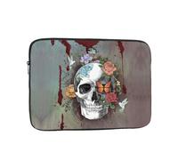12 、13-17 inch Butterfly Roses and Skull Laptop Sleeve case Durable Shockproof Waterproof Laptop Bag Carrying Cases Protective case 17 inch