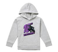 (12-13 Years, Athletic Heather) Black Panther Childrens/Kids Heather Pull Over 10th Birthday Hoodie