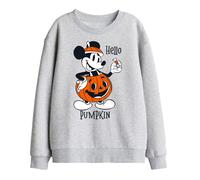 (12-13 Years, Athletic Heather) Disney Childrens/Kids Hello Pumpkin Mickey Mouse Sweatshirt