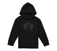 (12-13 Years, Athletic Heather) Disney Childrens/Kids Mickey Mouse & Minnie Mouse Sketch Kiss Heather Valentine's Day Hoodie