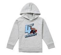 (12-13 Years, Athletic Heather) Marvel Childrens/Kids Thor Heather 4th Birthday Hoodie