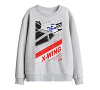 (12-13 Years, Athletic Heather) Star Wars Childrens/Kids X-Wing Fighter Droid Sweatshirt