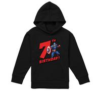 (12-13 Years, Black) Captain America Childrens/Kids Pull Over 7th Birthday Hoodie