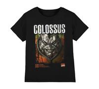 (12-13 Years, Black) Marvel Childrens/Kids X-Men Colossus Infographic T-Shirt