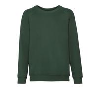(12-13 Years, Bottle Green) Fruit of the Loom Childrens/Kids Classic Raglan Sweatshirt