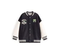 (12-13 Years) Minecraft Varsity Jacket (Boys Black)