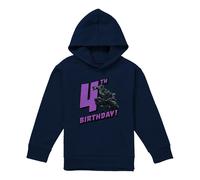 (12-13 Years, Navy) Black Panther Childrens/Kids 4th Birthday Hoodie
