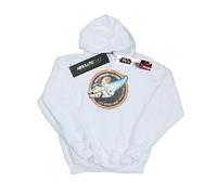 (12-13 Years, White) Star Wars Boys Millennium Falcon Badge Hoodie