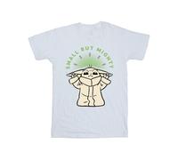 (12-13 Years, White) Star Wars Boys The Mandalorian Small But Mighty Grogu T-Shirt