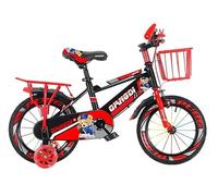 12 14 16 18 20 Inch Unisex Kids Bike for 3 to 12 Years old Kids Bike Cycle in Red with Removable Stabilisers, Basket and strong rear Rack for both Boys & Girls (14 Inch)