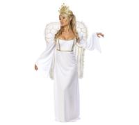 (12-14 UK, White) Smiffys Womens/Ladies Angel Costume Set
