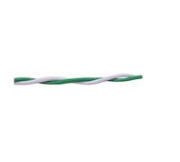 12/15/40/50/60/80/100m PTFE Copper Wire 24AWG Square 0.2mm Resistant Twisted Pair 2pins Electronic Signal Cable(Green White,100M)