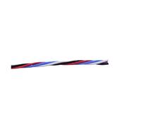 12/15/40/50/60/80/100m PTFE Copper Wire 24AWG Square 0.2mm Resistant Twisted Pair 2pins Electronic Signal Cable(Red Black White Blue,100M)