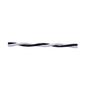 12/15/40/50/60/80/100m PTFE Copper Wire 24AWG Square 0.2mm Resistant Twisted Pair 2pins Electronic Signal Cable(Black White,12M)