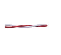 12/15/40/50/60/80/100m PTFE Copper Wire 24AWG Square 0.2mm Resistant Twisted Pair 2pins Electronic Signal Cable(Red White,100M)