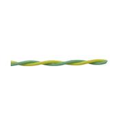 12/15/40/50/60/80/100m PTFE Copper Wire 24AWG Square 0.2mm Resistant Twisted Pair 2pins Electronic Signal Cable(Yellow Green,60M)