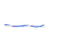 12/15/40/50/60/80/100m PTFE Copper Wire 24AWG Square 0.2mm Resistant Twisted Pair 2pins Electronic Signal Cable(Blue White,60M)