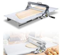 (12"/15.5") Stainless Steel Dough Roller Machine, Manual Foldable Dough Sheeter Machine, Counter Top Dough Sheeter, for Bakery, Pizza, and Croissants,Homeuse