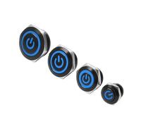 12/16/19/22mm metal button switch waterproof flat head with power LED light instantaneous 1NO 6V 24V(Blue,16MM_MOMENTARY_3-6V)