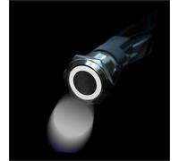 12/16/19/22MM Metal Push Button Switch Waterproof Flat Circular Power Led Light Self-Lock Self-Reset 3-6V 12-24V 220V(White Ringlike,16MM_SELF-RESET_220V)