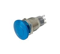 12/16/19/22mm Metal Push Button Switch Waterproof Mushroom Head Key Latching/Reset Press Screw Pin Foot(12mm Red Latching)