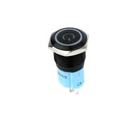 12/16/19/22mm Push Button Switch Oxidized Black Momentary Latching Fixed On Off Power Switch LED Light 3V 6V 12V 24V 220V IDGTTLDF(Green LED,16MM_24V)