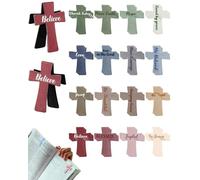 12/16/24 PCS Magnetic Cross Bookmarks Christian for Bible Study, Readers, Teachers, Students, Magnetic Bookmarks with Inspiration Quotes, Christian Religious Catholic Gift (16pcs-B)