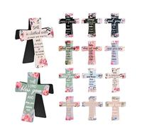 12/16/24pcs Magnetic Cross Bookmarks Gifts for Bible Study Readers Teachers with Inspiration Sayings Bookmarks Waterproof