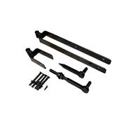 12”18”24” Standard Double Strap Heavy Duty Standard Field Gate Hinge Set Black/Galvanised with Fixings (24 Inch, Black)