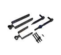 12”18”24” Standard Double Strap Heavy Duty Standard Field Gate Hinge Set Black/Galvanised with Fixings (12 Inch, Black)