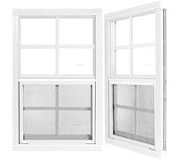 12 * 18 Inch Chicken Coop Window, White Chicken Coop Shed Household Mobile Home House Small Screen Windows