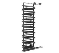 12-18 Tier Cabinet Pull Out Shoe Rack Adjustable Vertical Shoe Organizer for Closet and Wardrobe Cabinet Heavy Duty Slide Out Shoe Storage System Fits Depth 17Tier221-233cm,38cm