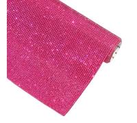 12 * 20CM Rose Red Rhinestone Stickers Sheet,Self-Adhesive Crystal Stickers.Sticky Glass Rhinestone for Glitter Decoration