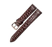 12-20mm Man Women Genuine Leather Straps Replacement Accessories Crocodile Texture Classic Elegant Watch Bracelet, 14mm