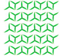 12/20Pairs 5136 5.1X3.6X3 3-Blade 5-Inch CW CCW PC Propellers For RC FPV Freestyle Quadcopter Racing Drone Use(20PAIRS GREEN)