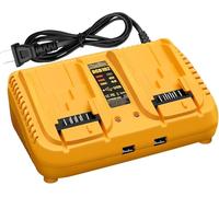 12/20V Max Battery Charger Replacement for Dewalt DCB104 Compatible with 12V 20V Max Lithium Battery DCB203 204 205 206 201 120 127 Charger 2-Port Simultaneous Charging