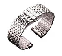 12-22mm Solid Stainless Steel Watch Strap fit for Samsung/Huawei/Seiko/Casio(Silver,12mm)